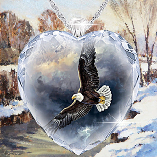 Crystal Pendant Bird Animal Necklace - WOMONA.COM