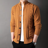 Retro Jacquard Loose-fitting Sweater Jacket - WOMONA.COM