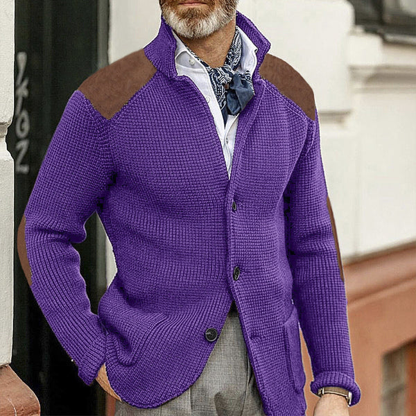 Slim-fit Lapel Long-sleeved Knitted Sweater Coat