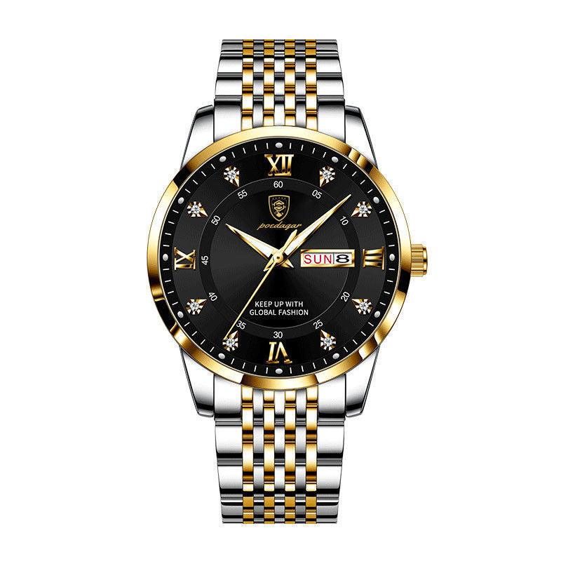 Waterproof Luminous Calendar Korean Quartz Watch - WOMONA.COM