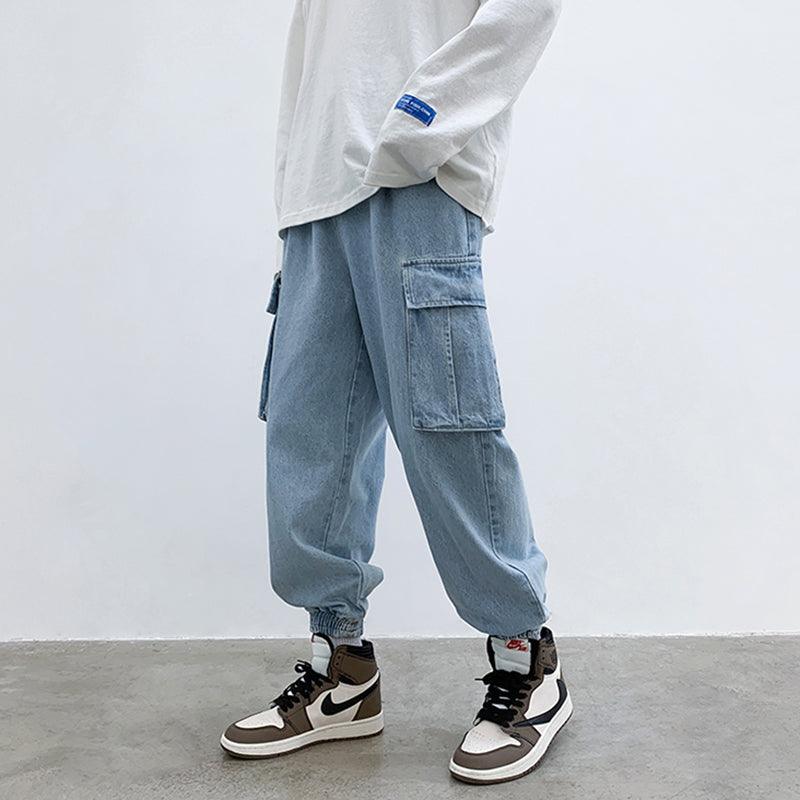 Men's Japanese Vintage Washed Loose Jeans