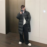 Medium And Long Simple Pure Color Versatile Cotton Coat - WOMONA.COM