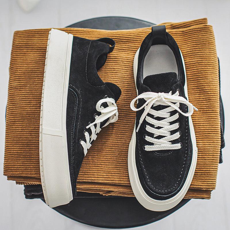Low-top Simple Platform Sneakers All-matching Casual Shoes - WOMONA.COM