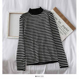 Sweaters Women Knitting Striped Student Elegant - WOMONA.COM