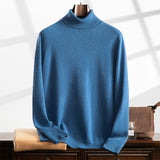 High Lapel Fall Winter Men Cashmere Casual Bottoming Shirt