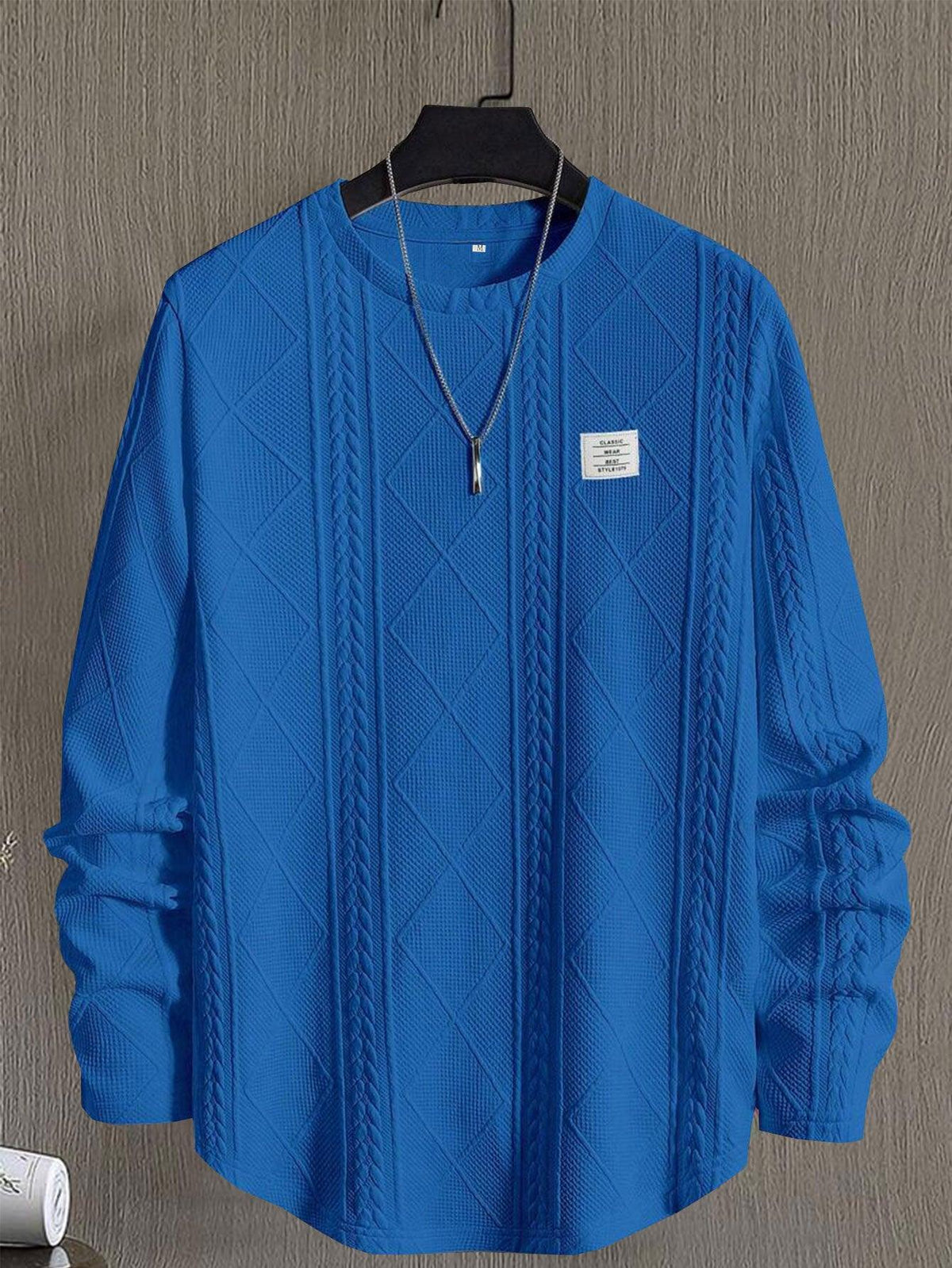 Men's Letter Collage Chest Casual Sweatshirt - WOMONA.COM