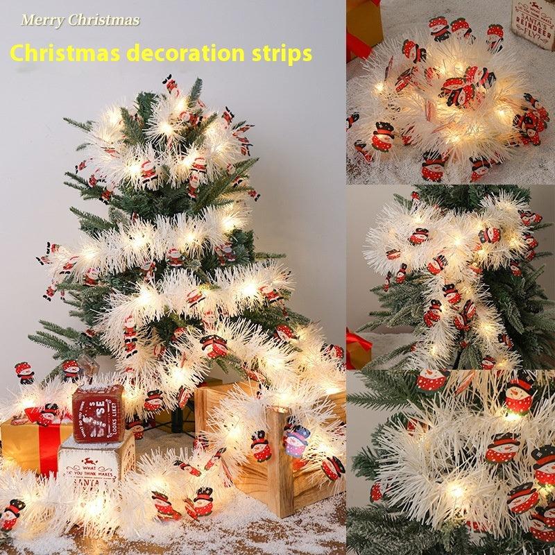 Christmas Ribbon String Lights with Festive Characters