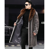 Thick Fur Long Coat Men Autumn Winter New Casual Warm - WOMONA.COM