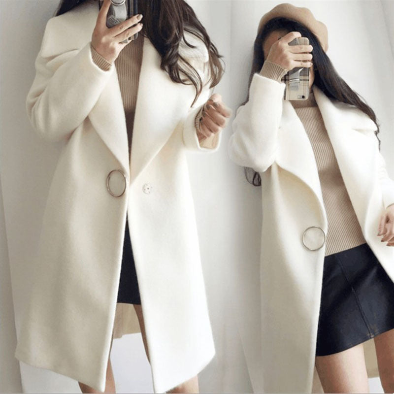 Women's Casual Thickened Loose Woolen Coat