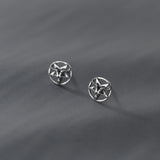 Pentagram Totem Distressed Earrings - WOMONA.COM