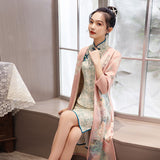 Cheongsam con gamuza y vestido aodai