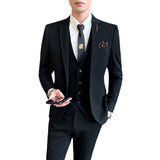 Striped Suit Men's Three-piece Suit - WOMONA.COM