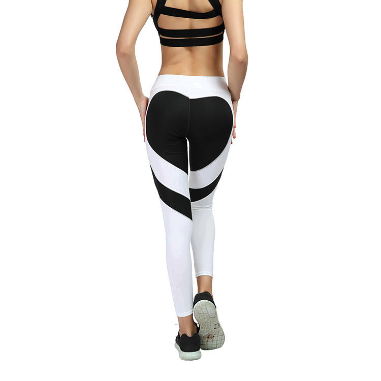 Love Butt Heart Stitching Yoga Leggings - WOMONA.COM