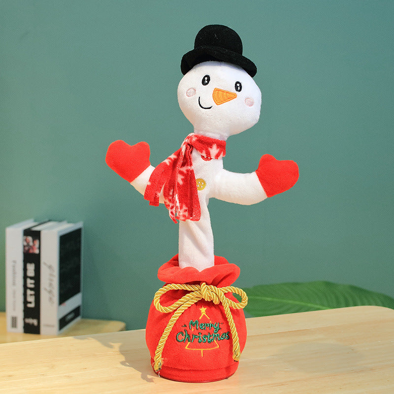 Dancing Christmas Toys Funny Tree Repeat Talking Electronic Plush Toys - WOMONA.COM