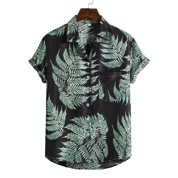 Men Short sleeved beach shirts men - WOMONA.COM