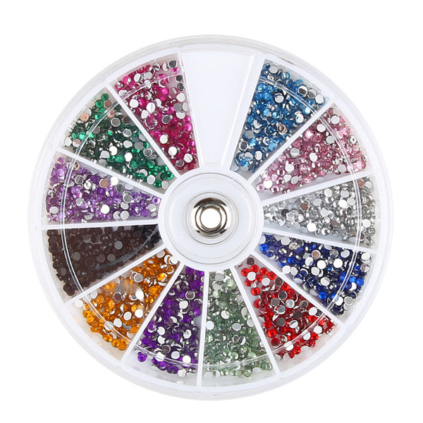 Diamond fake nails domestic rhinestones 12 colors - WOMONA.COM