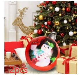 Christmas Ornament Ball Outdoor Pvc 60CM Inflatable Decorated Ball - WOMONA.COM