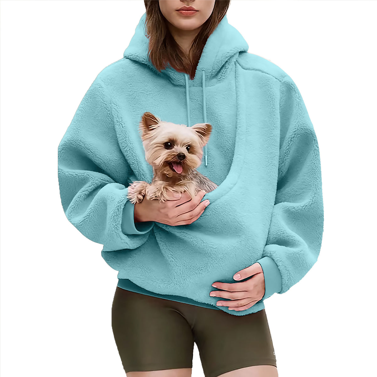 Unisex pet-pouch pullover hoodie