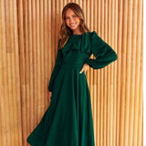 Autumn And Winter Solid Color Dress Women - WOMONA.COM