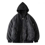 Winter Hooded Baseball Uniform Cotton-padded Jacket Coat