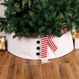 White Top Christmas-tree Skirt Decorations - WOMONA.COM