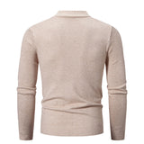 Round Neck Sweater Men's Winter Solid Color Slim Fit