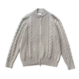 Design Sense Niche Zipper Knitted Cardigan For Men