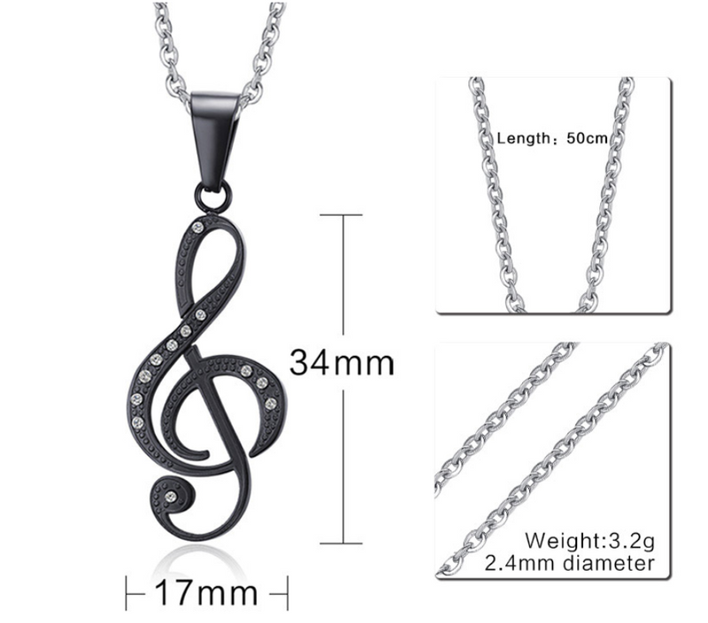 Note necklace - WOMONA.COM