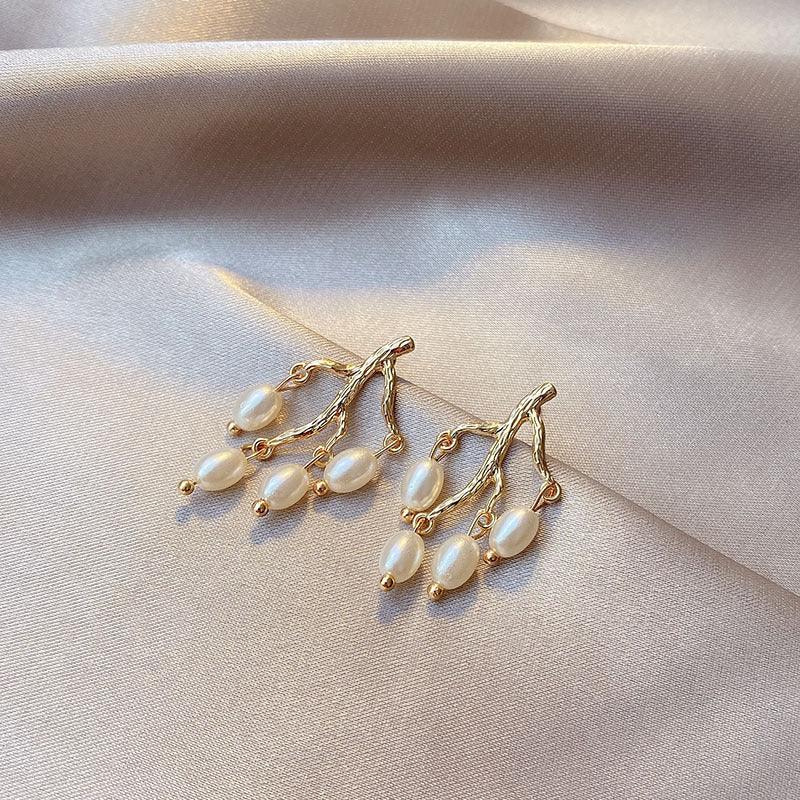 Women's Faux Pearl Branch Earrings