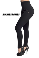 High-waisted Tight Pants Tummy Control Zipper Leggings - WOMONA.COM