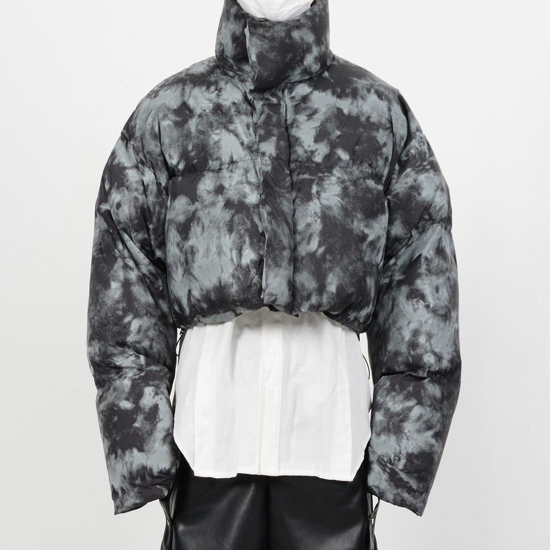 Small Group Tie Dyed Short Design Cotton Jacket - WOMONA.COM