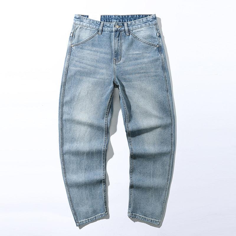 Men's Casual Trend Baggy Straight Trousers - WOMONA.COM