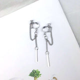 Female Chain Tassel Earrings - WOMONA.COM