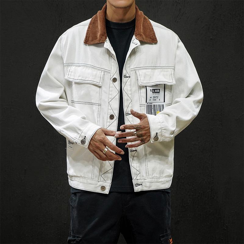 Men Balck Denim Jackets - WOMONA.COM