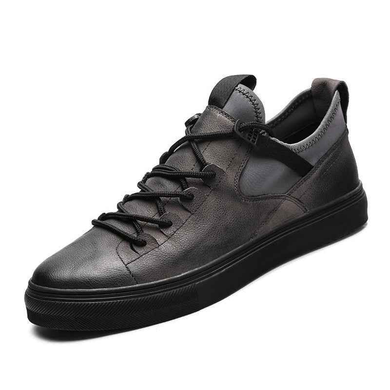 Genuine Leather Men's Sneakers - WOMONA.COM