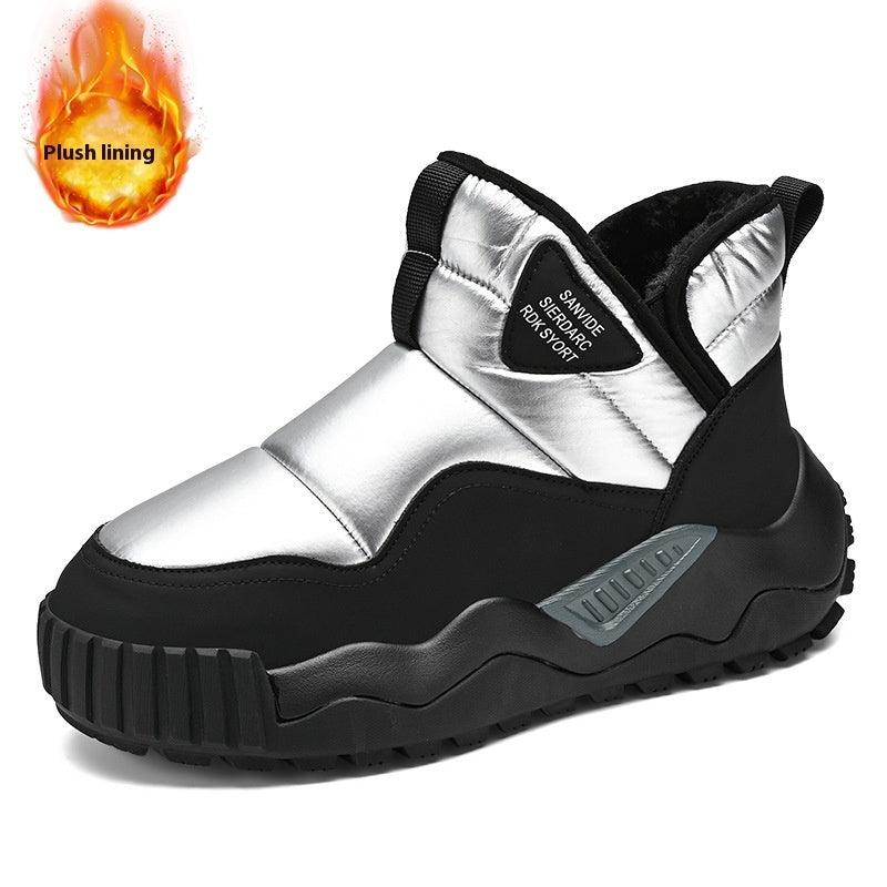 Outdoor Plus Fluff Thickened Warm Down Cotton-padded Shoes - WOMONA.COM