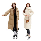 Long Over-the-knee Cotton-padded Coat Women's