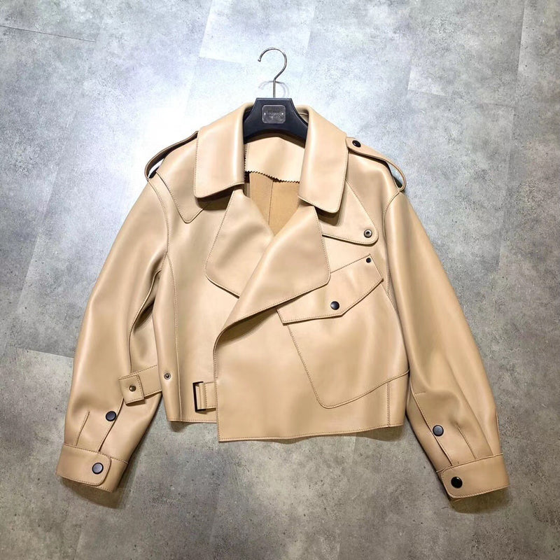 New Genuine Leather Clothes Women's Jacket - WOMONA.COM