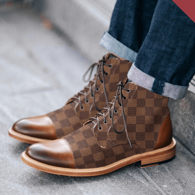 Spring New Low Heel Front Lace Up Low Tube Martin Boots For Men - WOMONA.COM