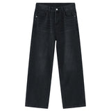 Retro Gradient Purple Loose Wide-leg Jeans For Men And Women - WOMONA.COM