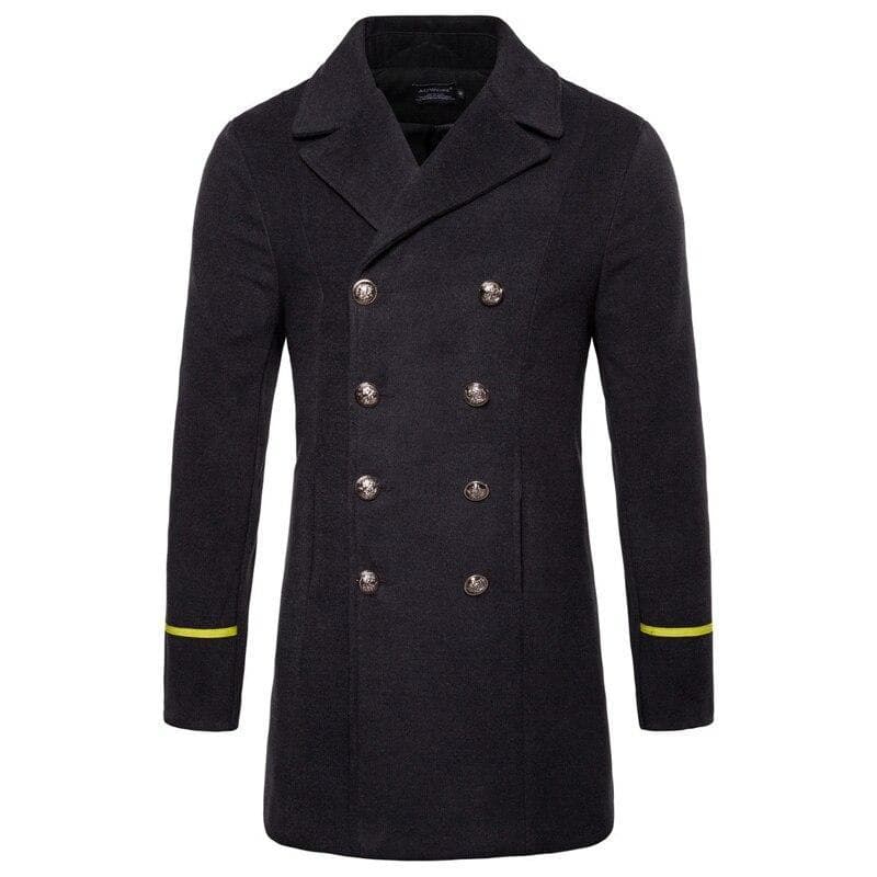 Fashion Wool Coat Mid-length Men's Trench Coat - WOMONA.COM