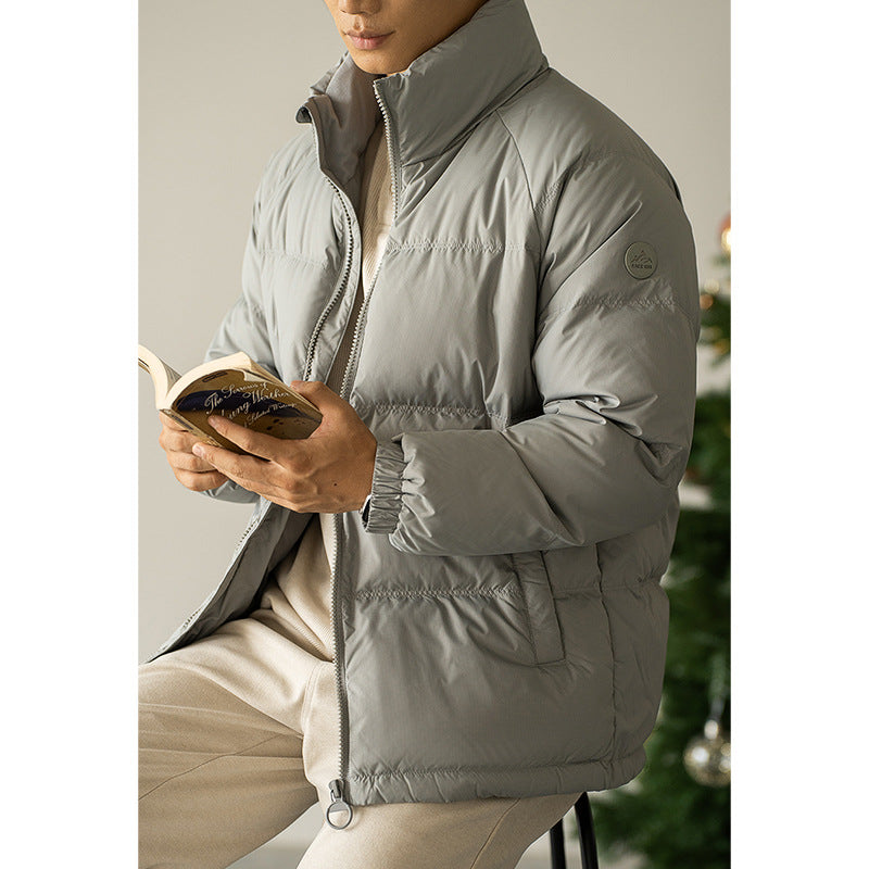 Windproof and Warm White High Neck Down Jacket Casual Outerwear - product image 5