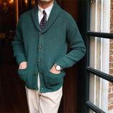 Thick Vintage Knitted Cardigan For Men Retro - WOMONA.COM