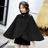 New Women's Red Fashion Woolen Coat Cloak Coat - WOMONA.COM