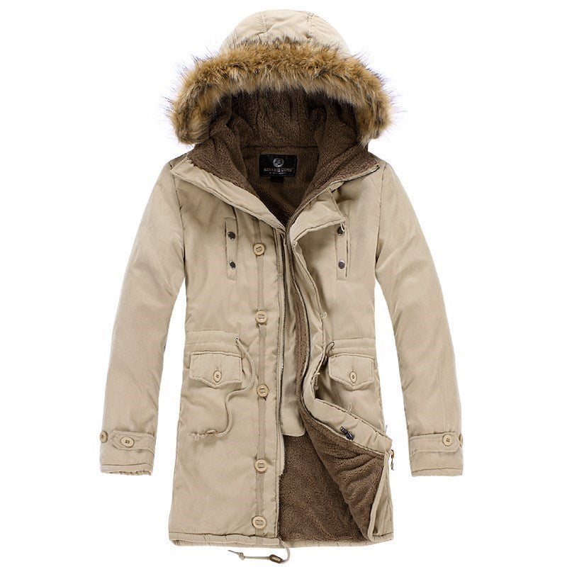 Men's Warm Overcoat Winter Coat Parka Cotton Jackets - WOMONA.COM