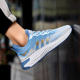 Fly-woven Mesh Shoes Thick-soled Sports Sneakers - WOMONA.COM