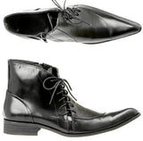 Botas de hombre puntiagudas de cuero británico de estilo coreano, zapatos de hombre transpirables de moda