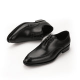 Leather Shoes For Men With Cowhide Head And Low Top - WOMONA.COM