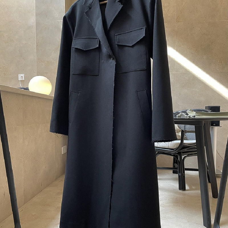 Straight Cylindrical Profile Tooling Casual Coat