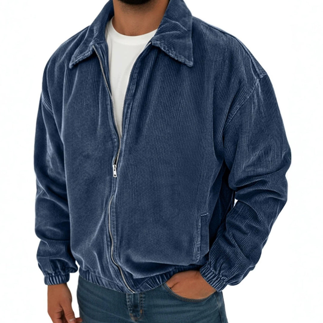 Men's Corduroy Zip-Front Bomber Jacket - product view 1